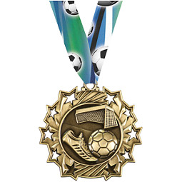Soccer Medal - Soccer Ten Star Gold Medal