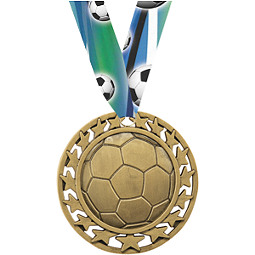 Soccer Star Circle Medal