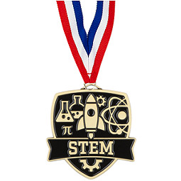 STEM Medal - Shield STEM Medal with Ribbon