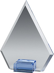 5 x 6 1/2" Triangle Glass Award