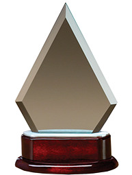 5 x 8" Triangle Glass Award