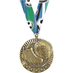 Soccer Medal - Soccer Star Medal with Ribbon