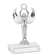 5 1/2" Silver Participation Trophy with Marble Base