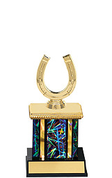 9" Dazzling Black Trophy with Rectangular Column