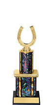 Dazzling Black Trophy with Twin Column