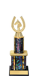 Dazzling Black Trophy with Twin Column
