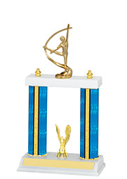 13-15" Blue Trophy with Double Columns