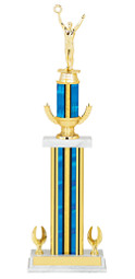 19-21" Blue Trophy with Wreath Riser