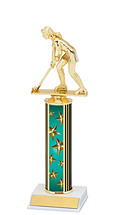 10-12" Teal Star Trophy with Round Column