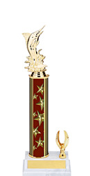 11-13" Maroon Star Trophy with 1 Eagle Base