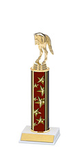 10-12" Maroon Star Trophy with Round Column