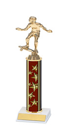 10-12" Maroon Star Trophy with Round Column