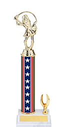 11-13" Red, White and Blue Trophy with 1 Eagle Base