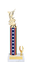 11-13" Red, White and Blue Trophy with 1 Eagle Base