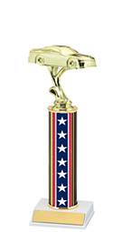 10-12" Red, White and Blue Trophy with Round Column