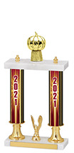 2021 Dated Gold Double Column Trophy - 15-17" 