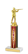 2021 Round Column Dated Gold Trophy - 10-12" 