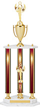 32-34" 2021 Three Column Dated Gold Trophy