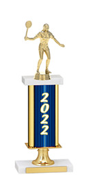 2022 Gold Dated Trophy with Rectangular Column - 14-16"