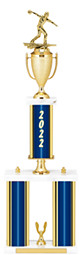 2022 Three Column Dated Gold Trophy - 29-31"