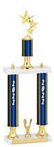 2022 Double Column Dated Gold Trophy - 20-22" 
