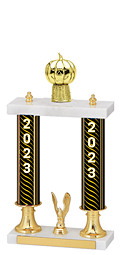 2023 Dated Gold Double Column Trophy - 15-17" 