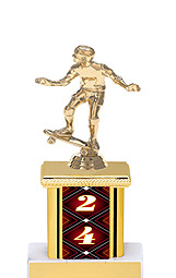 2024 Trophy with Rectangular Column - 9"