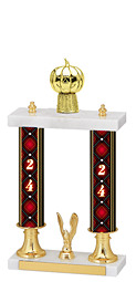 2024 Dated Gold Double Column Trophy - 15-17" 