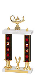 2024 Dated Gold Double Column Trophy - 15-17" 