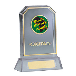 6 3/4" Holographic Clear Acrylic Trophy