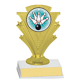 5 1/2" Fan Trophy w/ Holographic Emblem