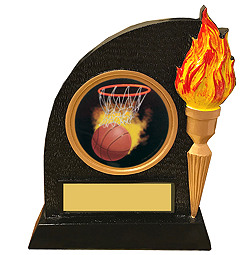 Choose Your Own Emblem - Black  Resin Trophy with Torch