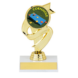 5 1/2" Trophy with Ribbon Design
