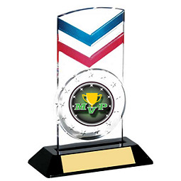 7" Holographic Clear Acrylic Chevron Trophy