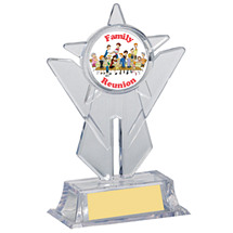 6 1/2" Holographic Clear Acrylic Emblem Holder Trophy