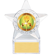 Clear Acrylic Star Emblem Trophy
