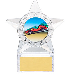 Clear Acrylic Star Emblem Trophy