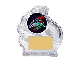 Clear Acrylic Wave Emblem Trophy