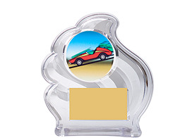 Clear Acrylic Wave Emblem Trophy