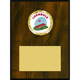4 x 6 - 5 x 7" Walnut-tone Plaque with a Modern Emblem Holder