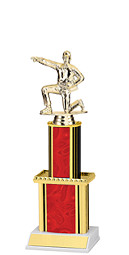 Holographic Red Trophy with Twin Column - 12"
