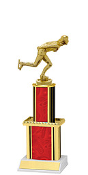 Holographic Red Trophy with Twin Column - 12"