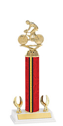 12-14" Red and Gold Trophy with 2 Eagle Base
