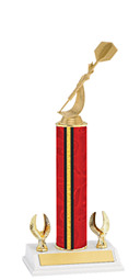 12-14" Red and Gold Trophy with 2 Eagle Base