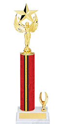 11-13" Red and Gold Trophy with 1 Eagle Base