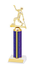 Royal Purple Trophy with Round Column