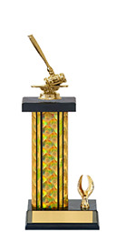 13-15" Holographic Black & Gold Trophy with 1 Eagle Base