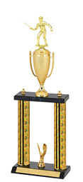 18-20" Holographic Black & Gold Trophy with Cup