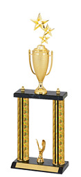 18-20" Holographic Black & Gold Trophy with Cup