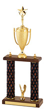 18-20" Diamond Cut Trophy with Double Columns